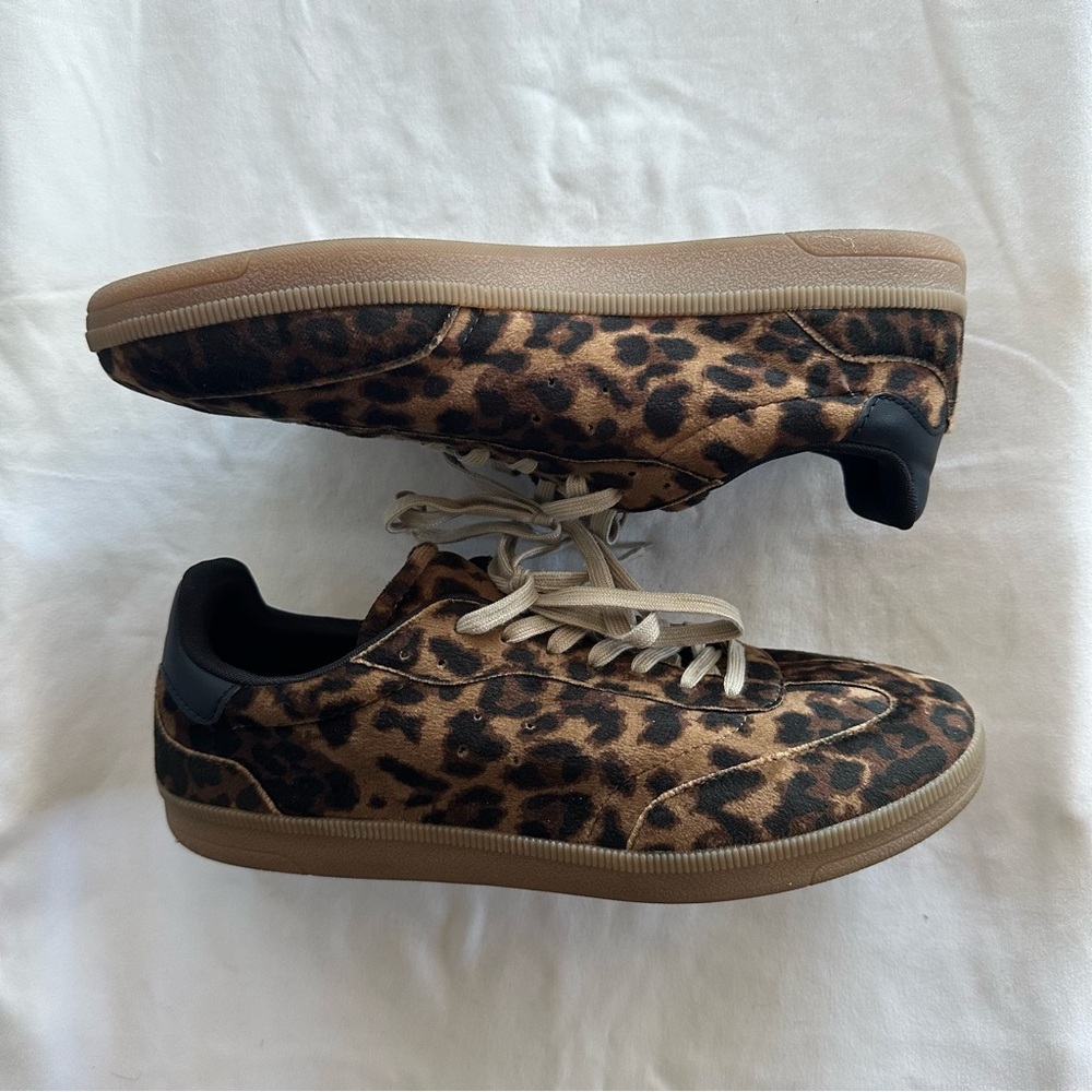 H&M Leopard Print Sneakers with Black Accents